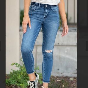 VERVET Half Moon Mid Rise Ankle Skinny SZ 25